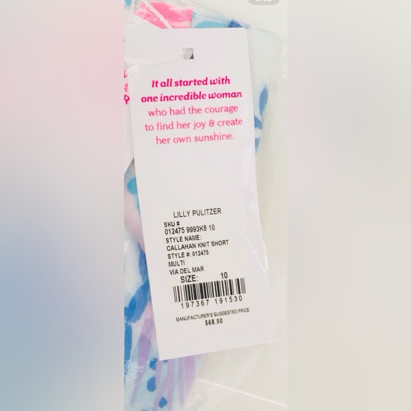 Lilly Pulitzer Callahan 5" Shorts-Multi Via Del Mar-NWT in Package - Picture 9 of 10